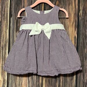 Purple and white checkered dress- Size 12-18m